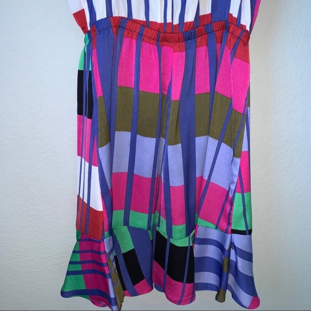 Striped Ruffle Wrap Cami Dress - Picture 6 of 11